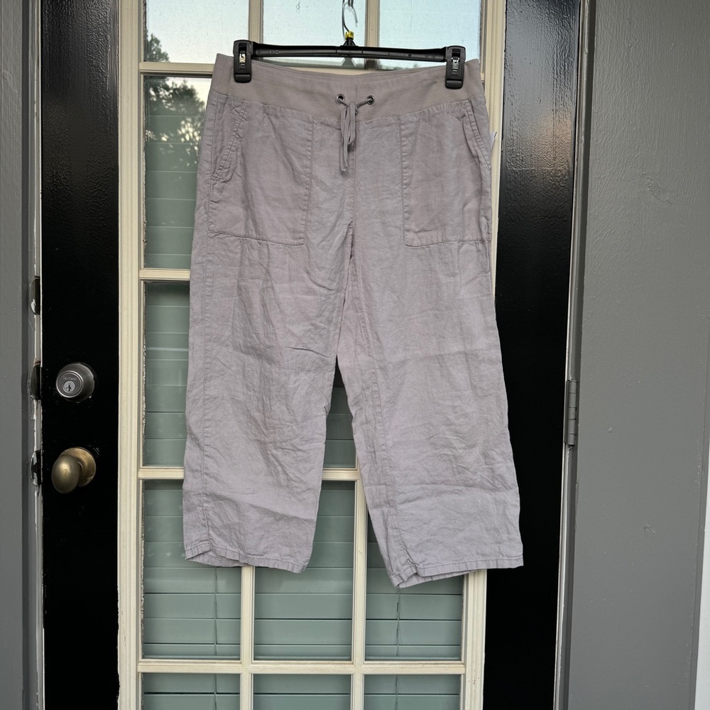 EILEEN FISHER lyocell linen elastic waist pants